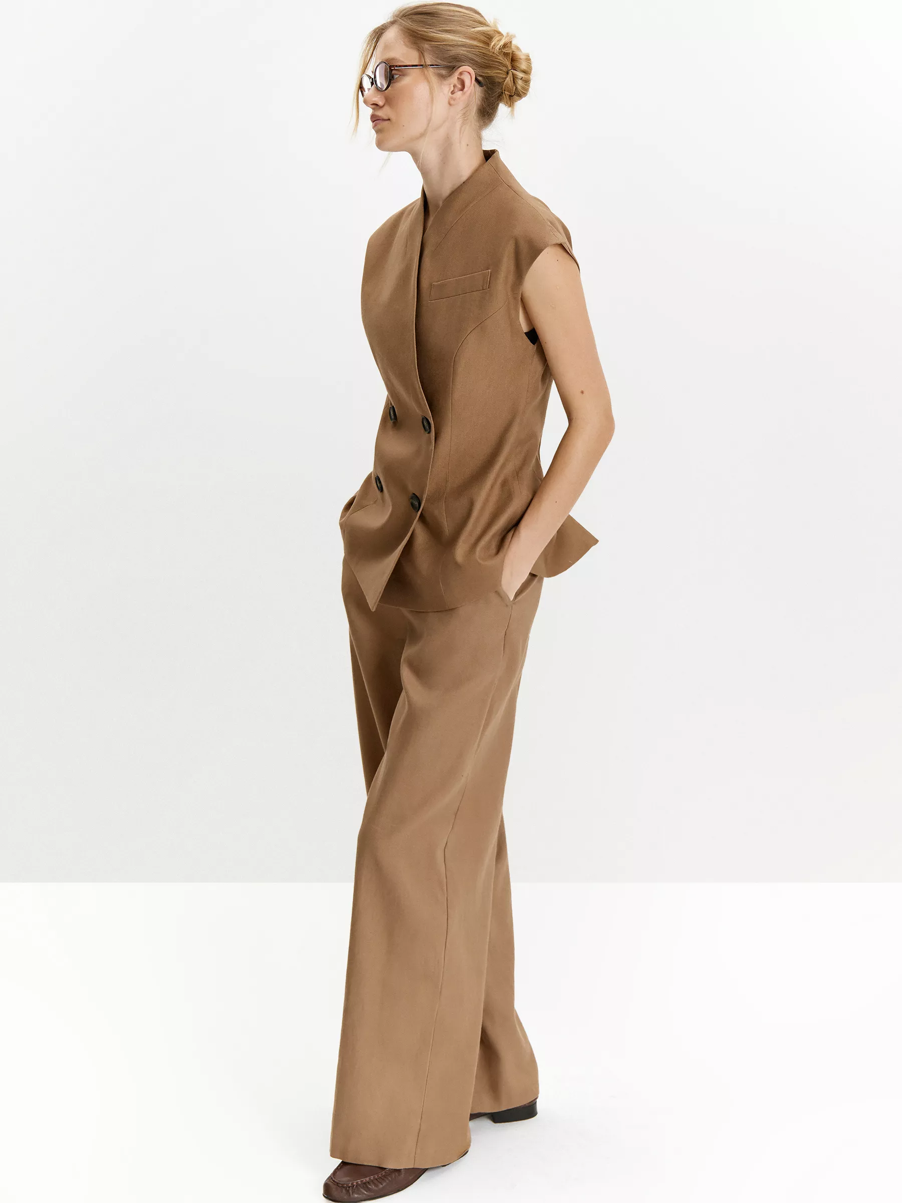 Брюки широкого кроя