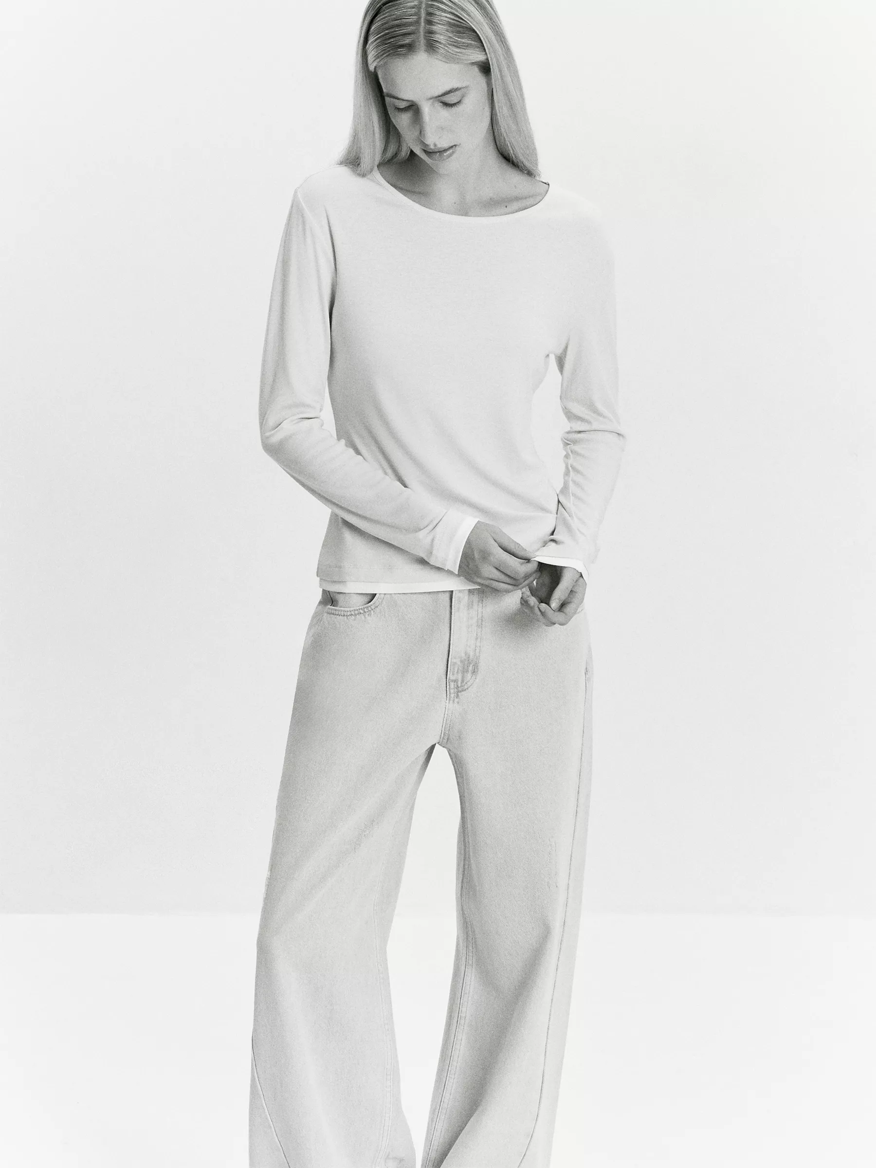 Лонгслив B3004/cendre