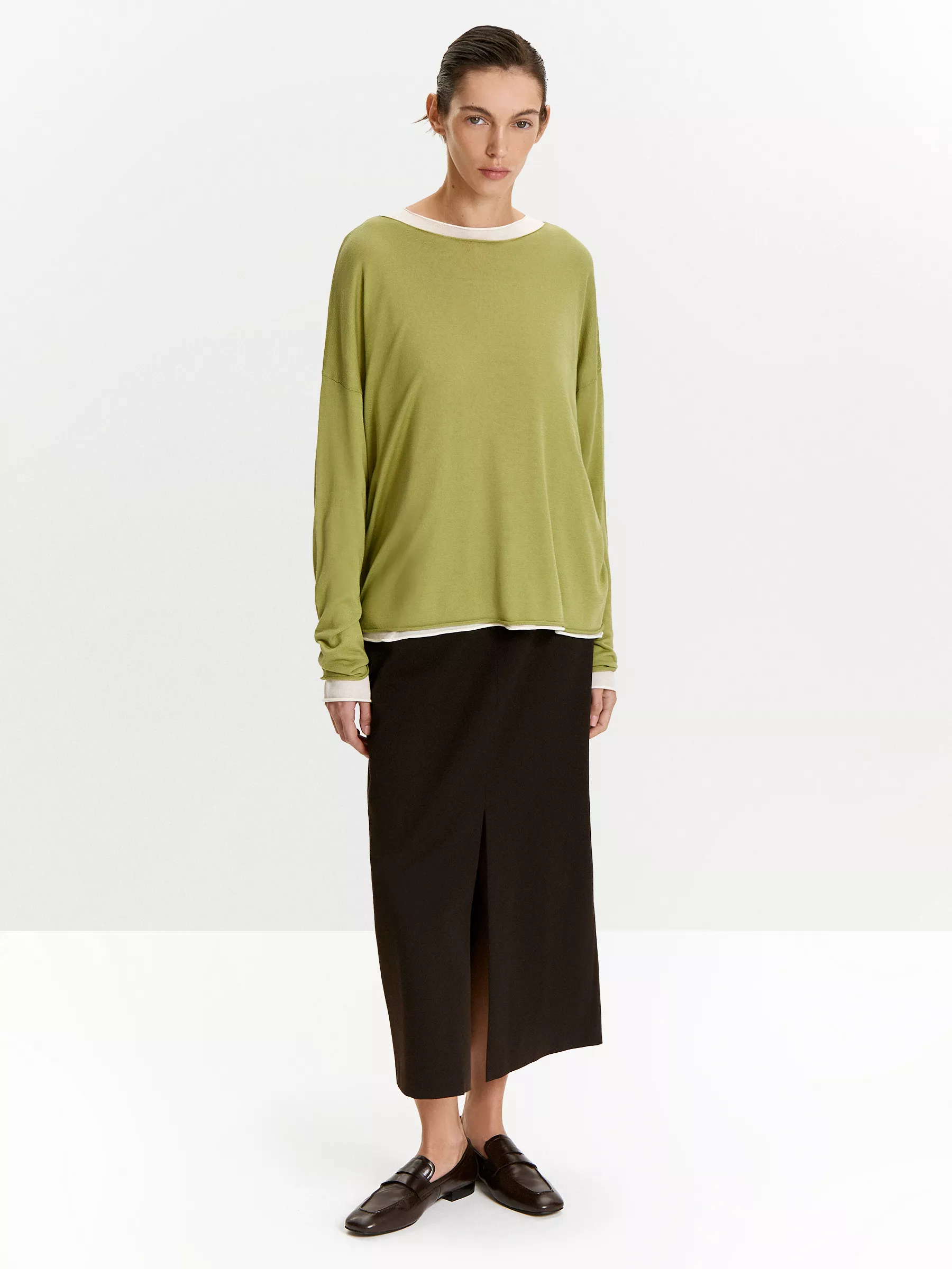 Джемпер с содержанием шелка