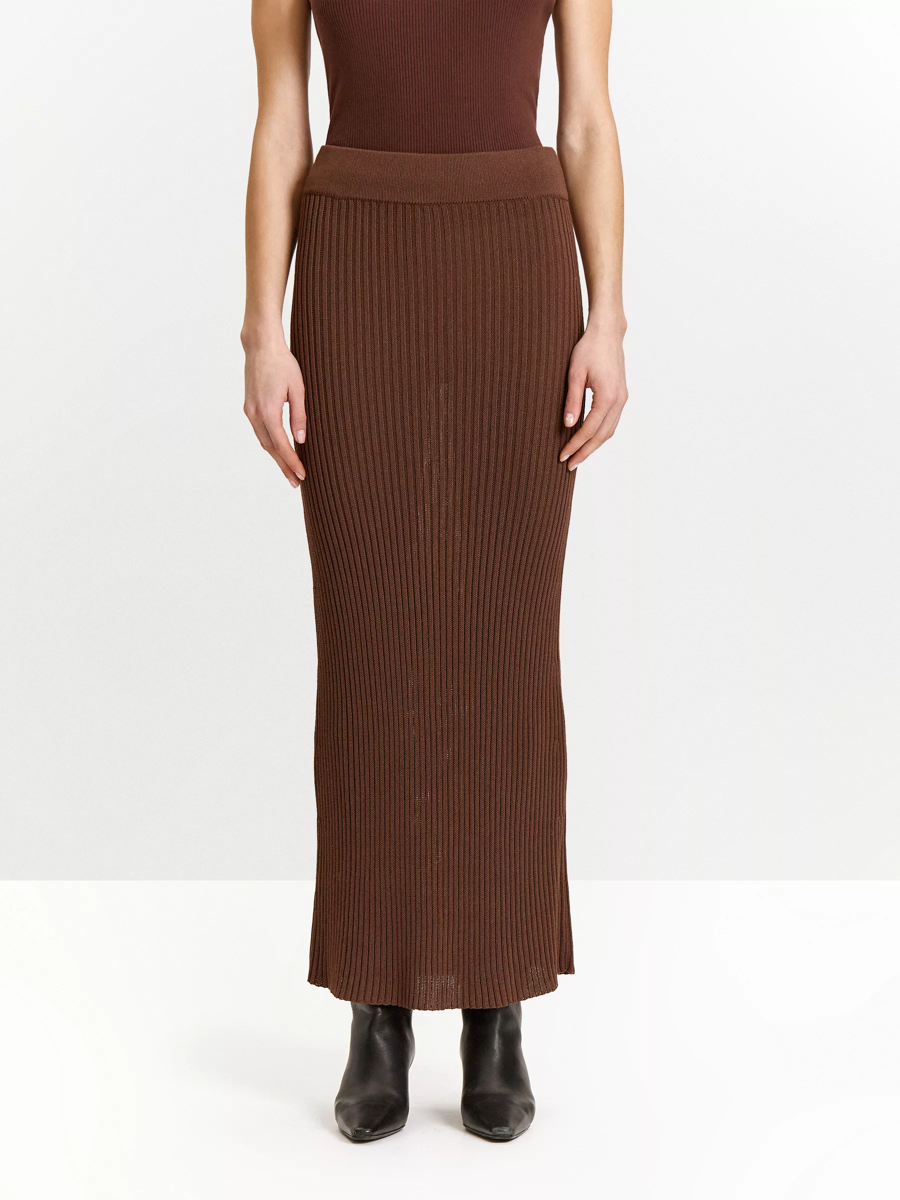 Юбка макси из трикотажа