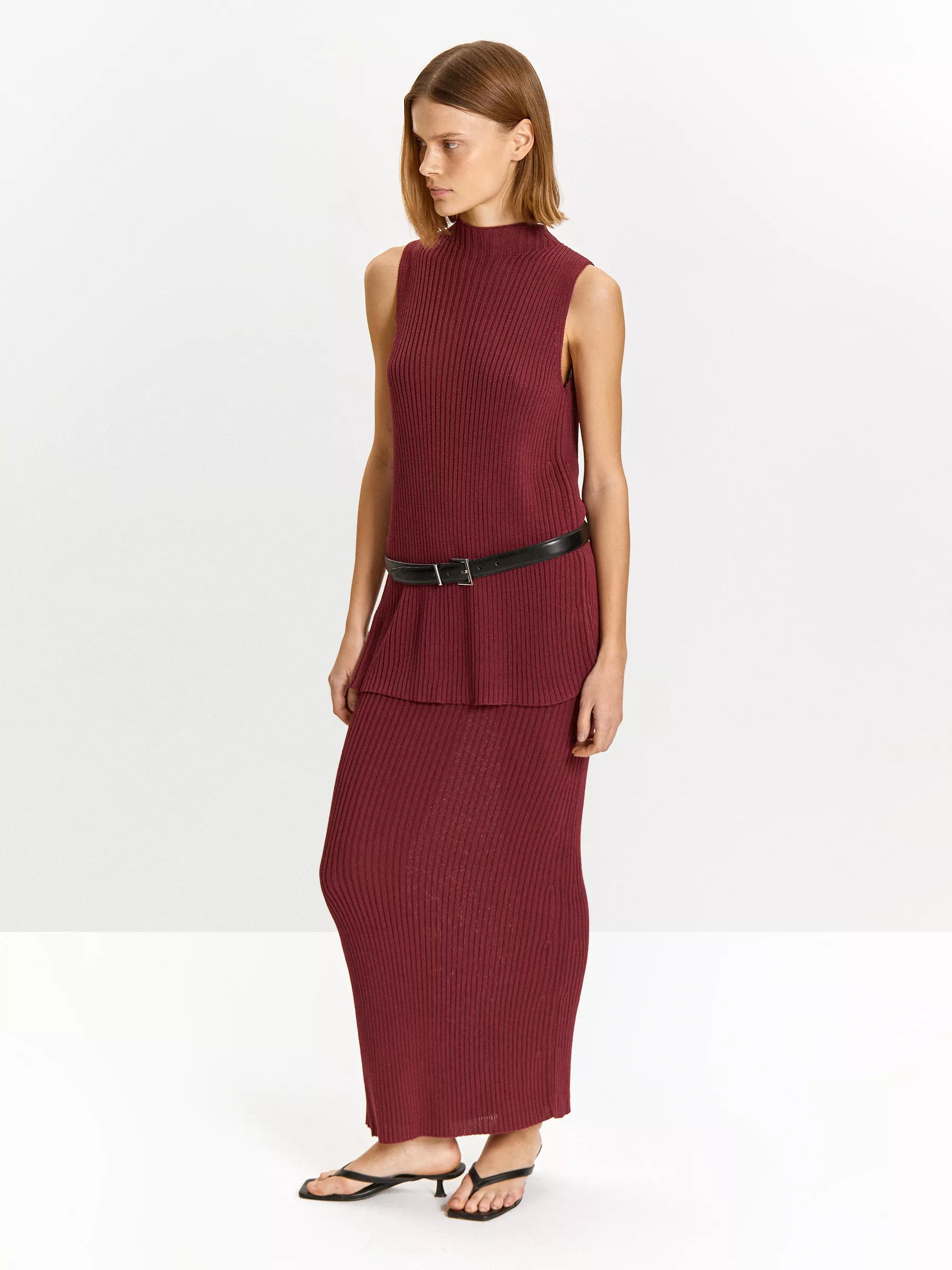 Юбка макси из трикотажа