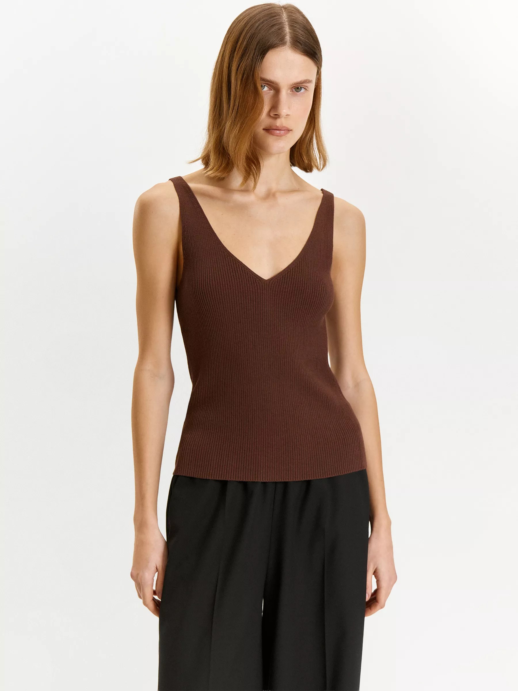 Трикотажный топ из вискозы