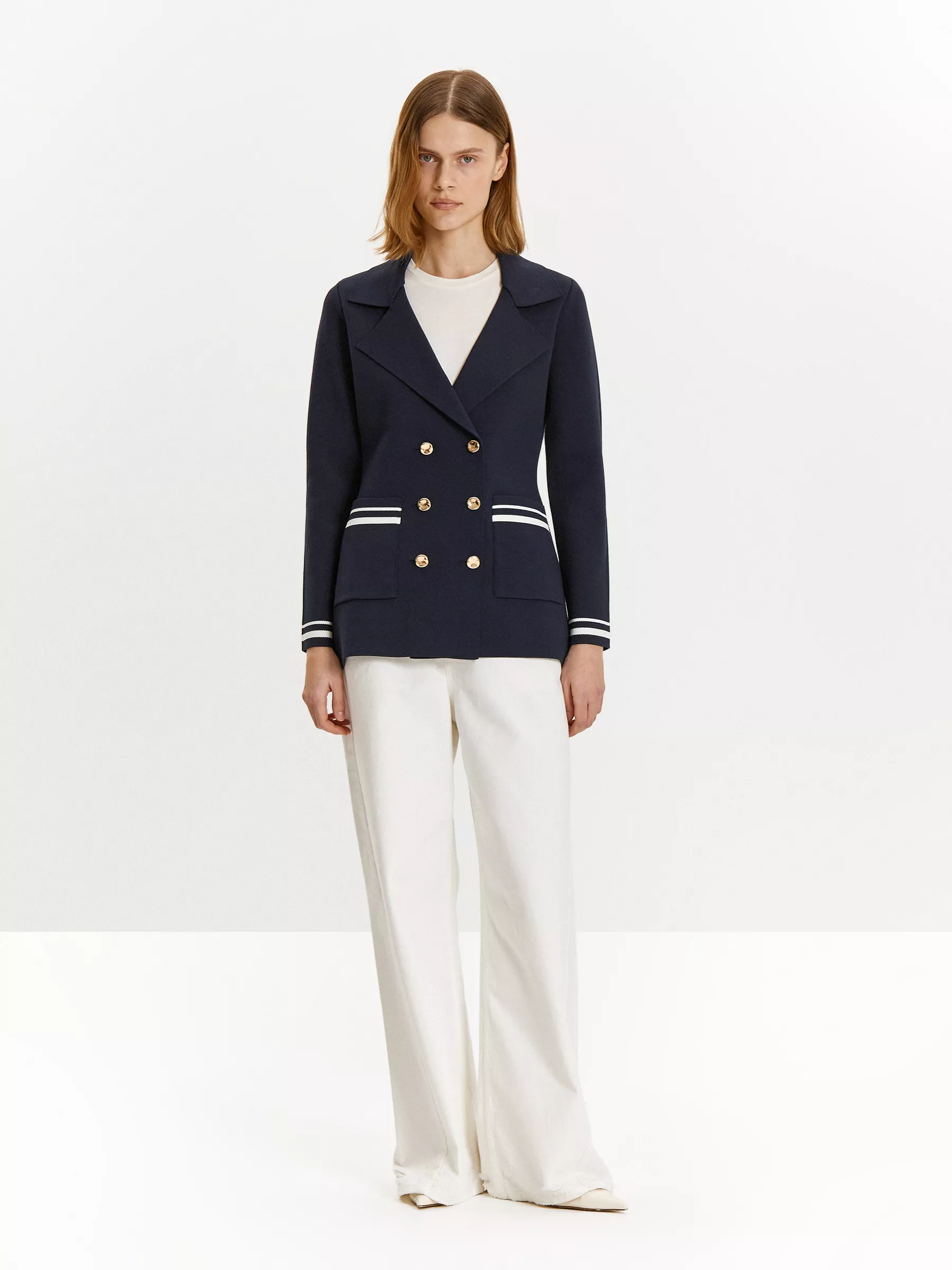 Жакет из трикотажа