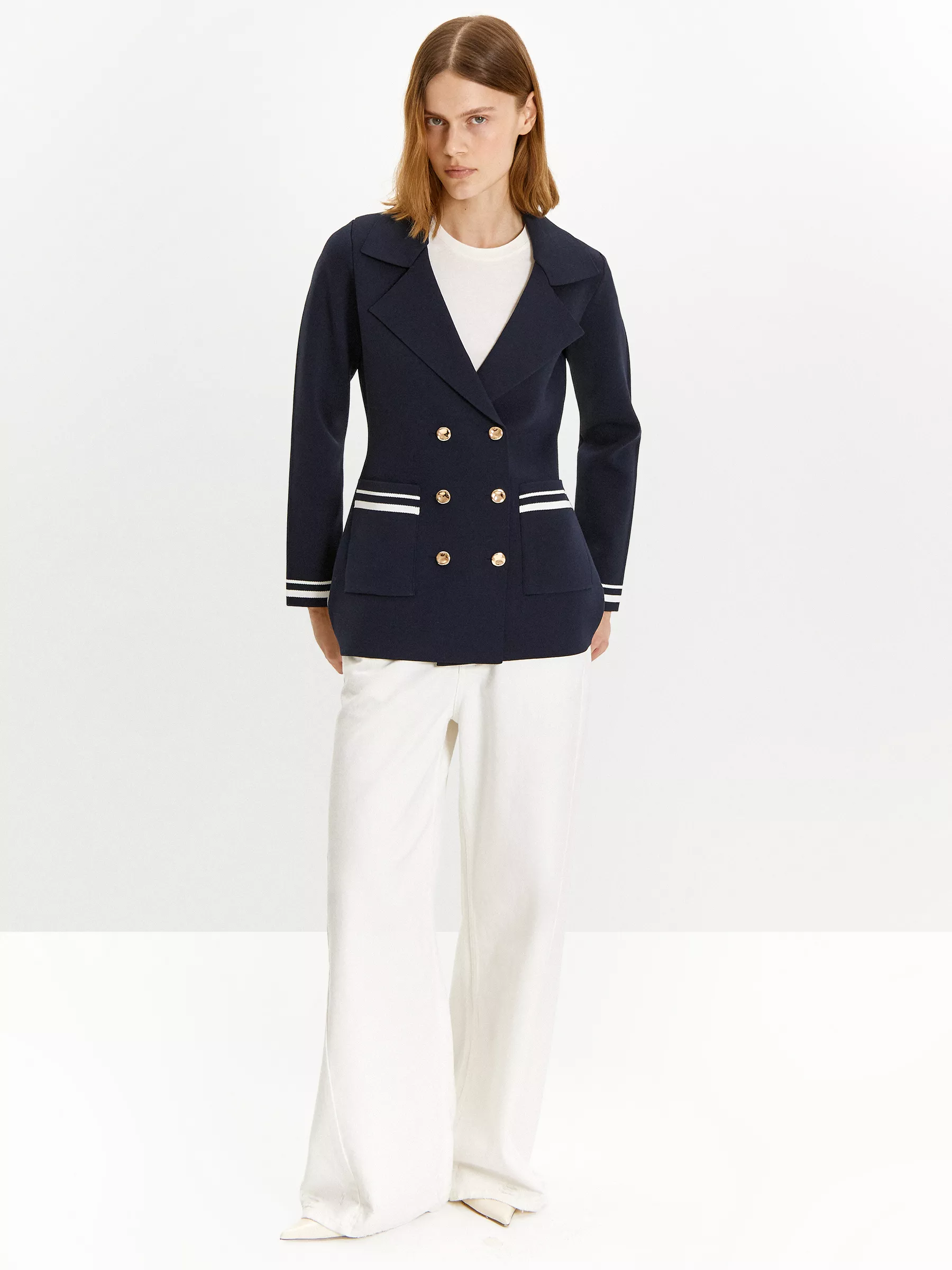 Жакет из трикотажа