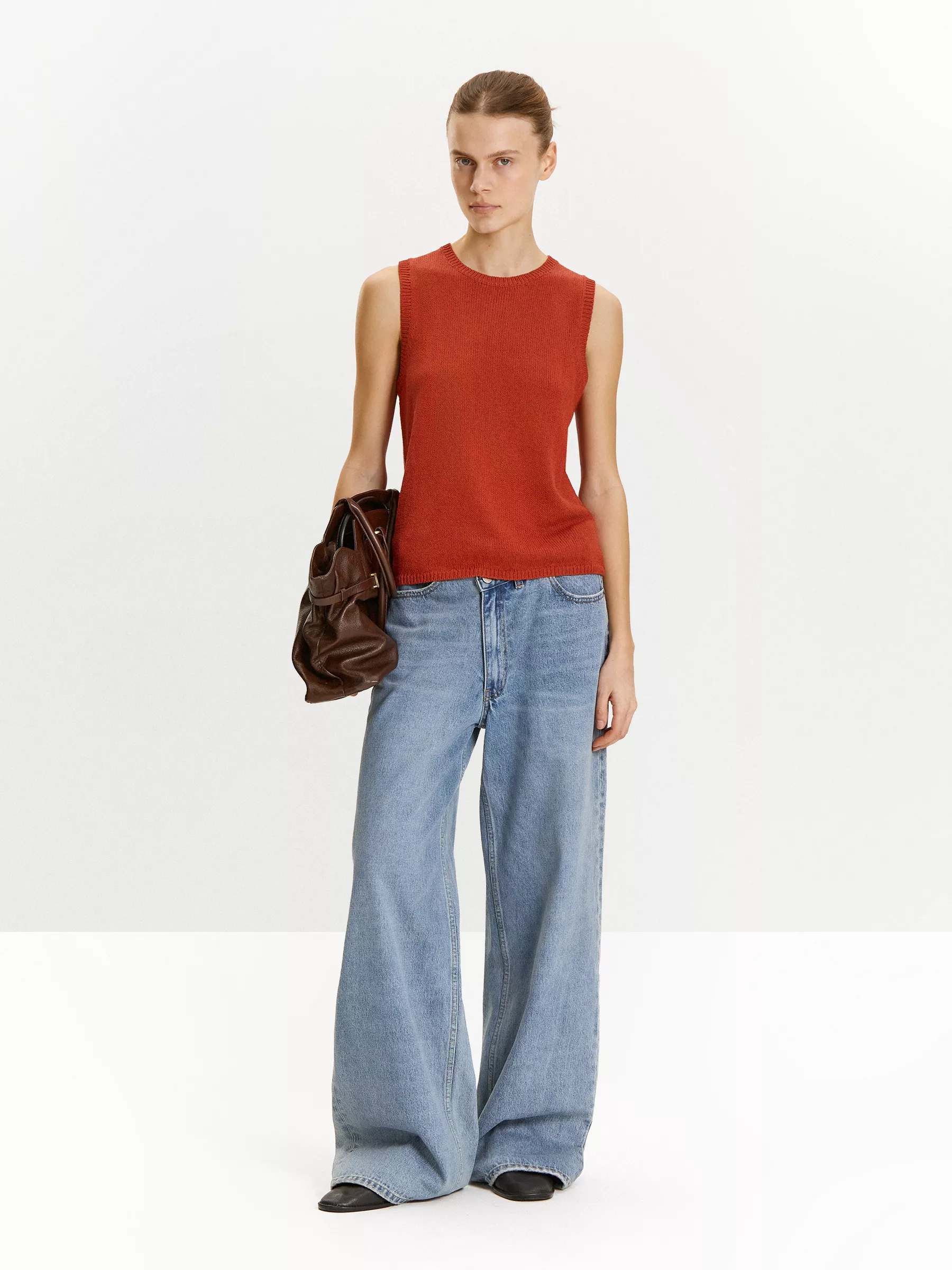 Топ с содержанием льна