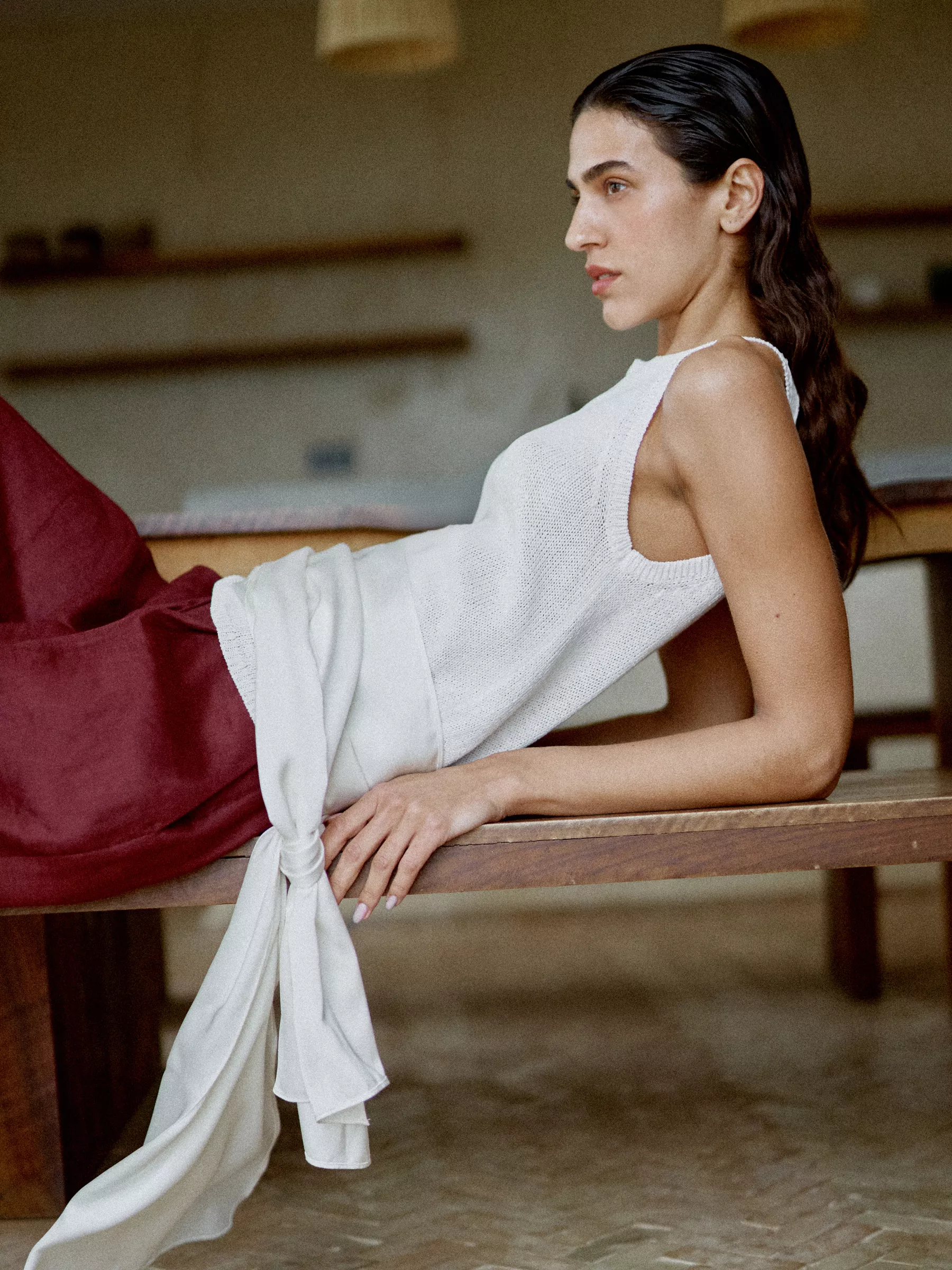 Топ с содержанием льна