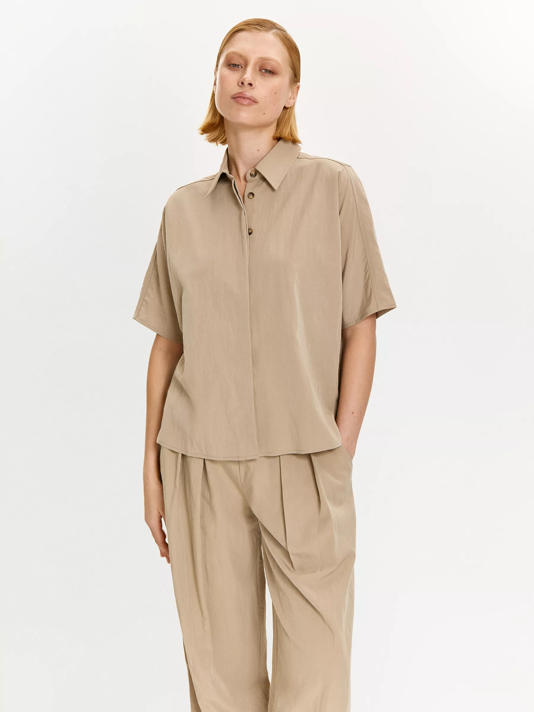 Рубашка B3163/olivert