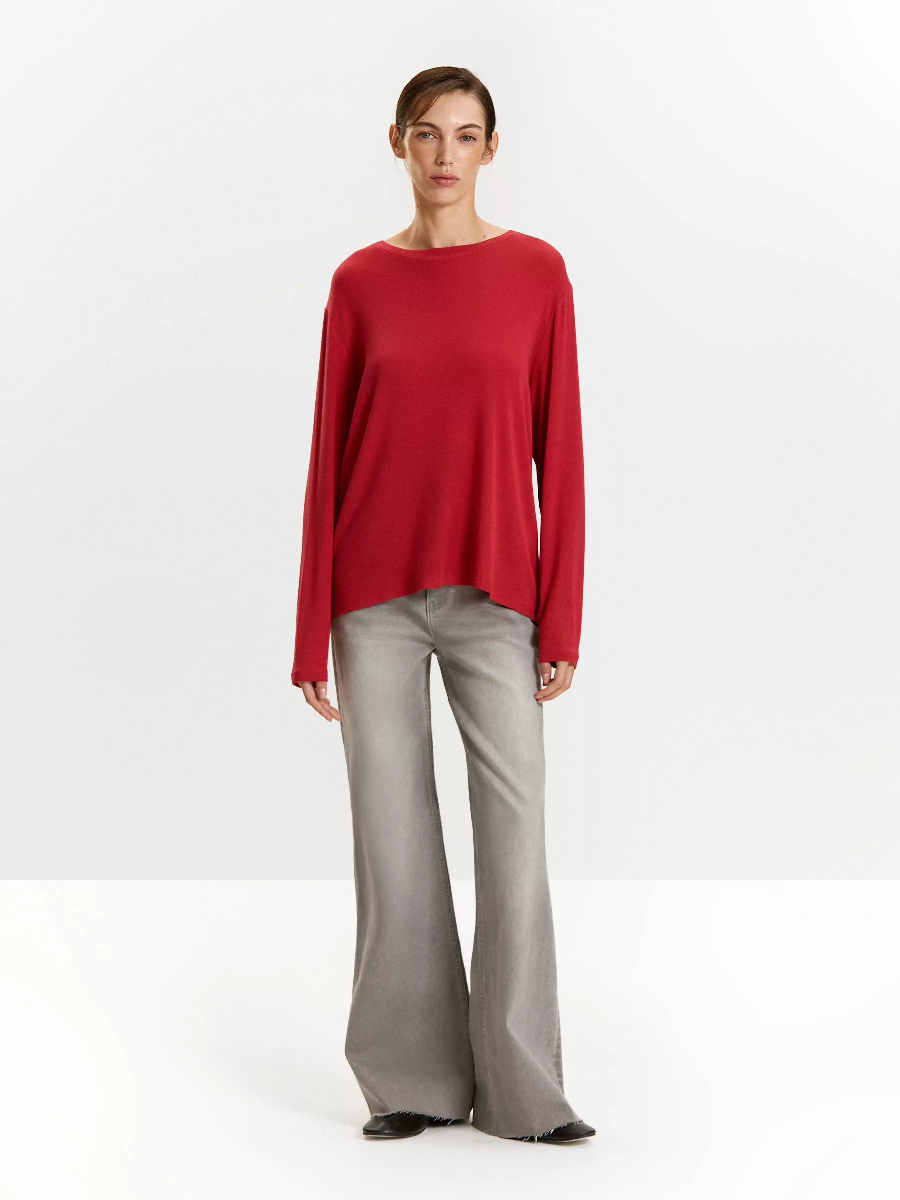 Лонгслив с содержанием шерсти