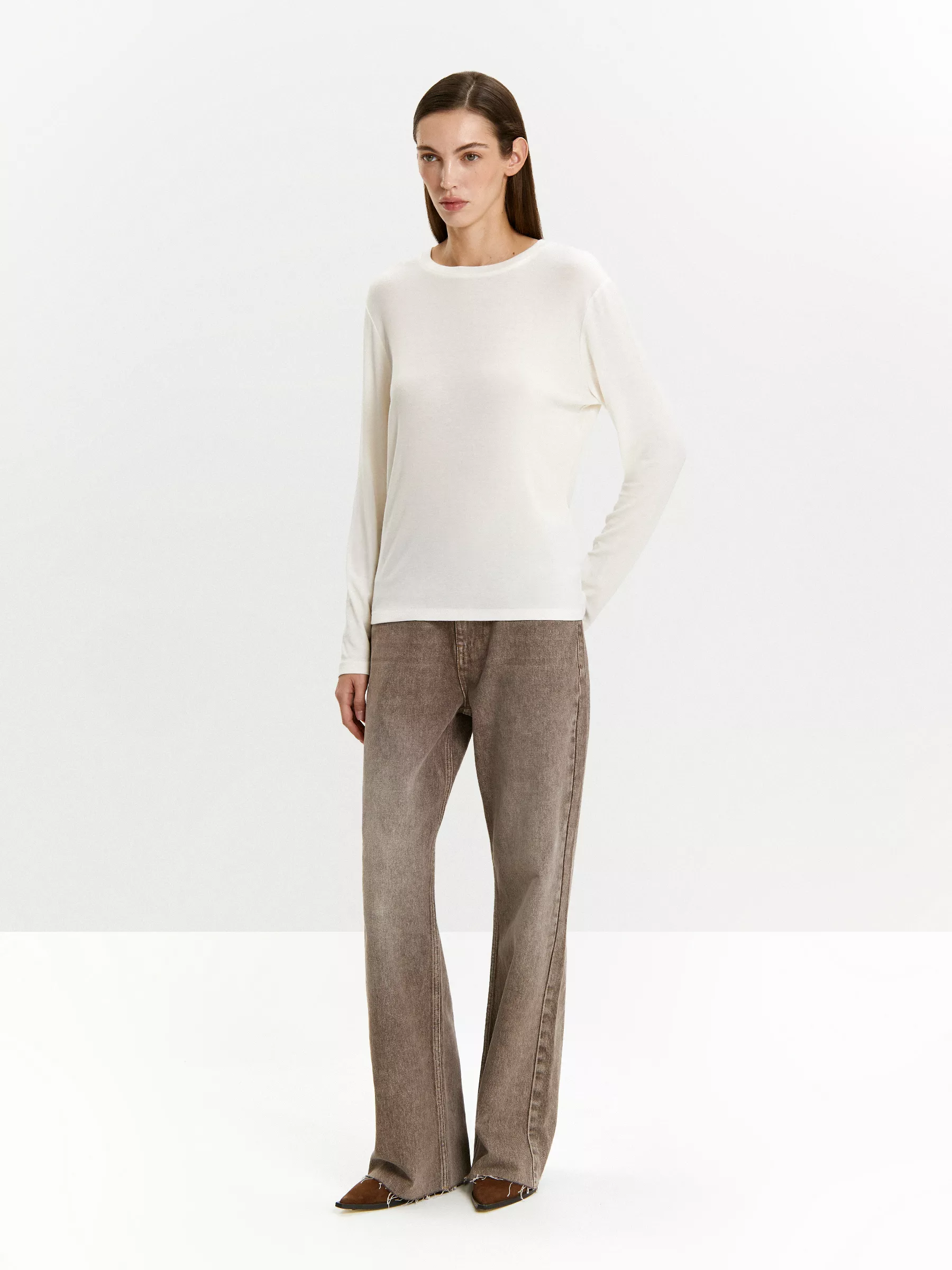 Лонгслив с содержанием шерсти