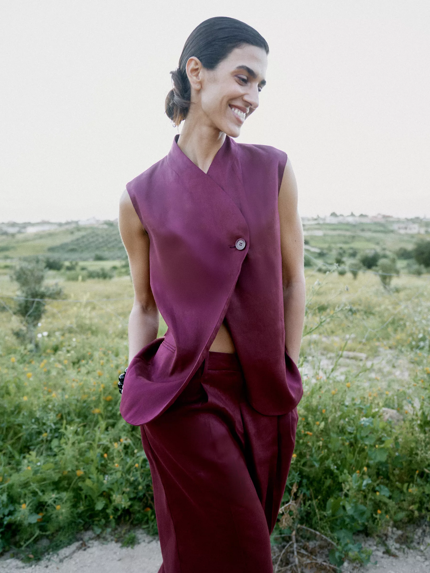 Жилет прямого кроя