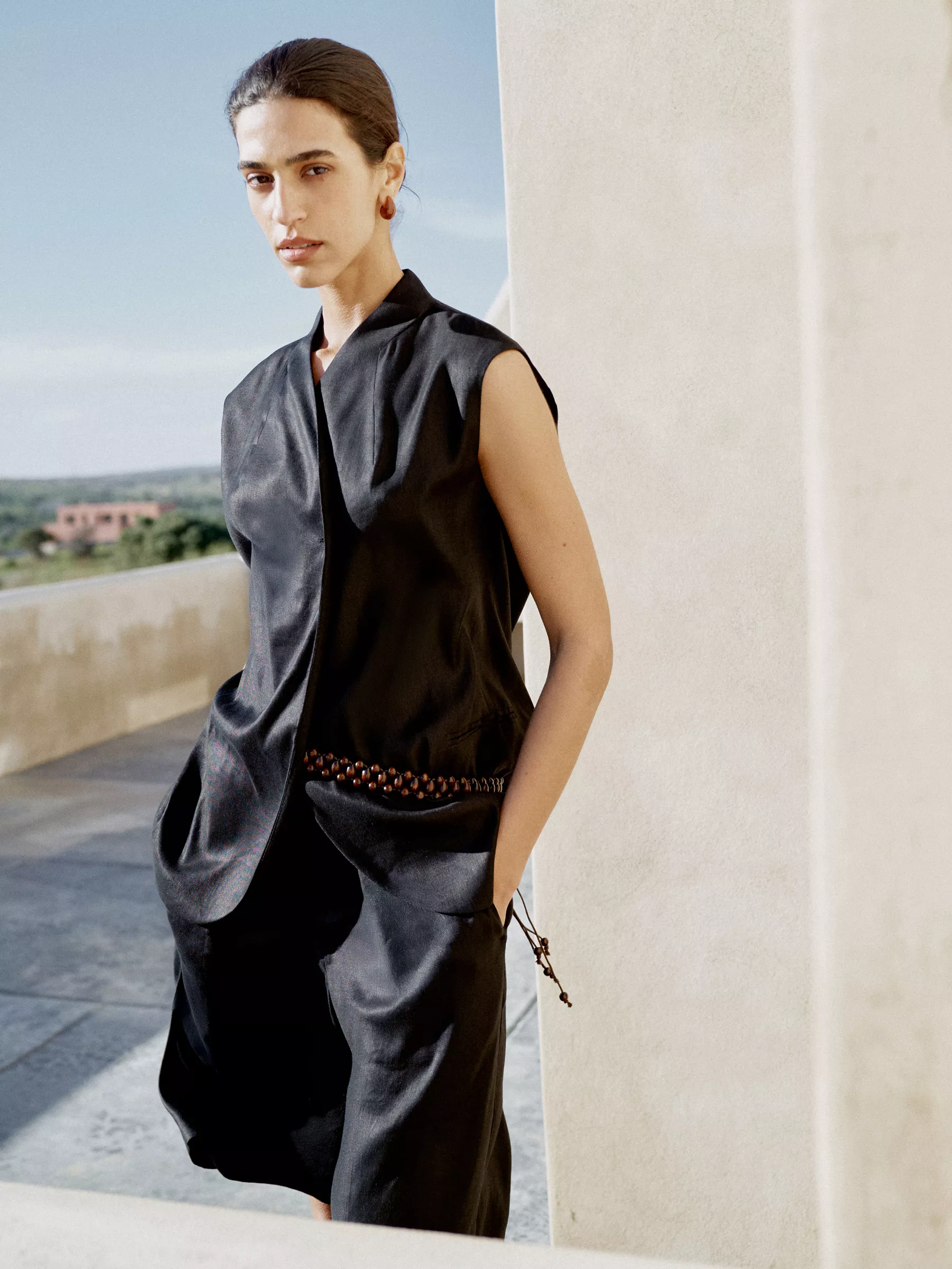 Жилет прямого кроя