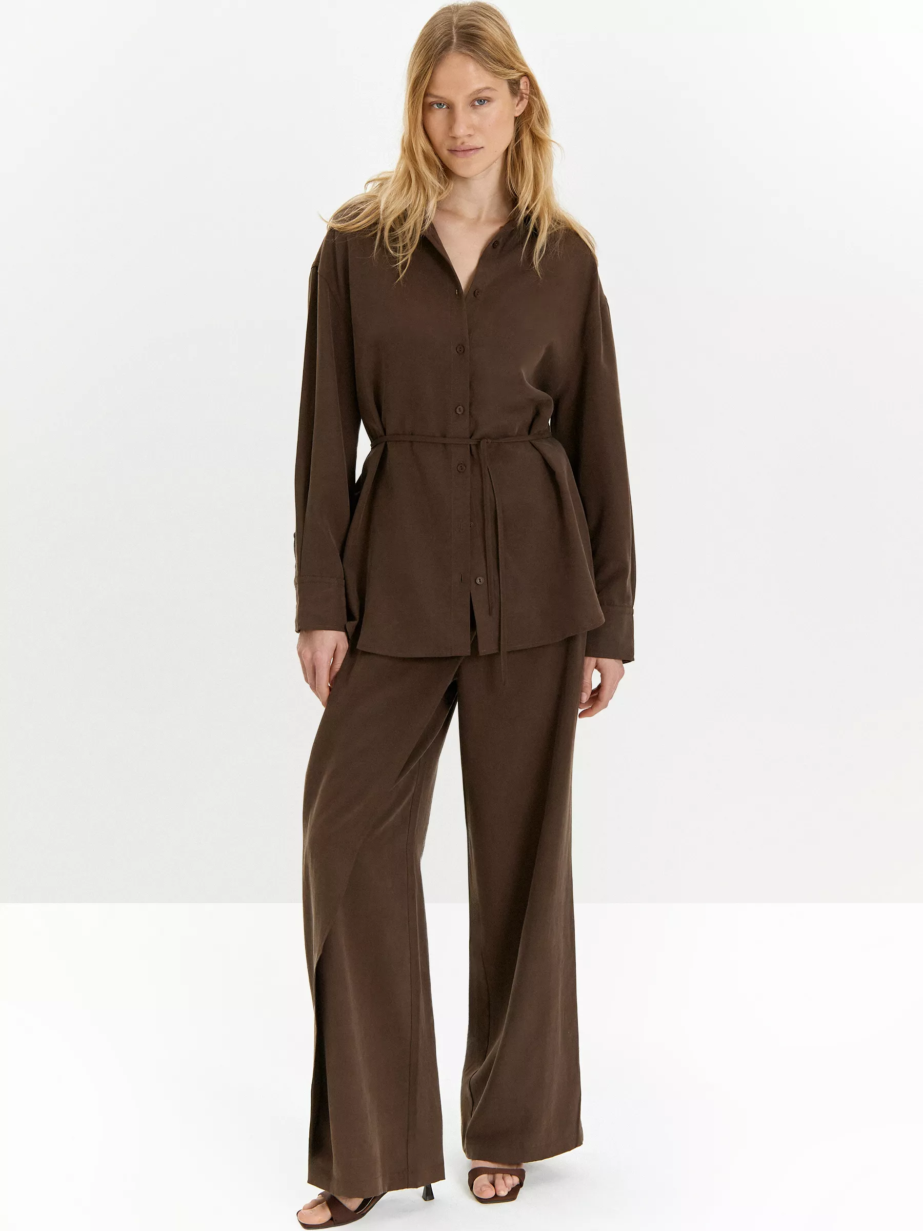 рубашка прямого кроя