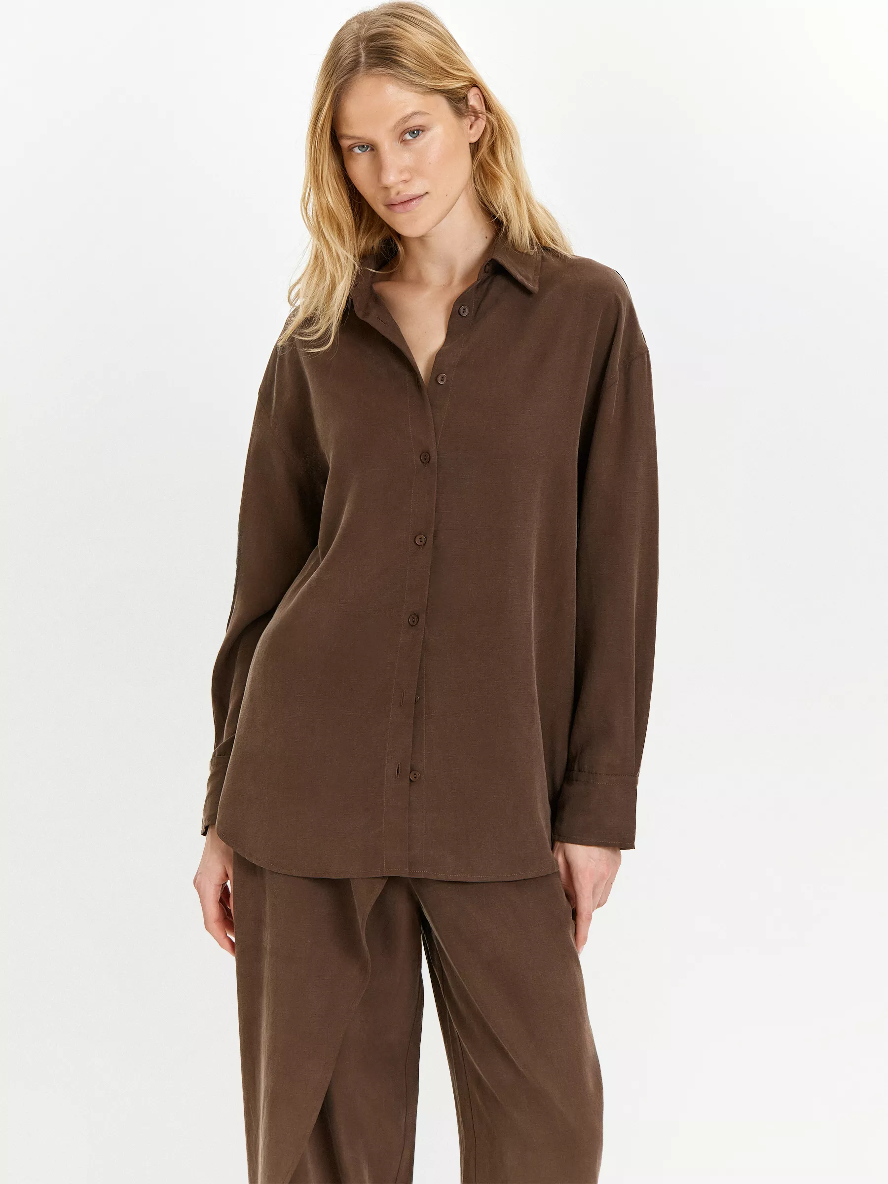 рубашка прямого кроя