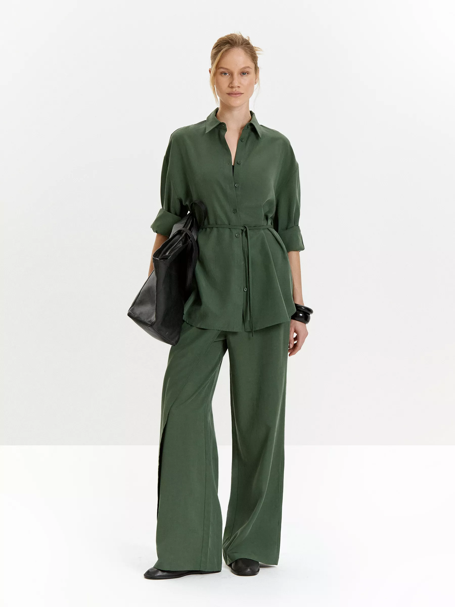 рубашка прямого кроя