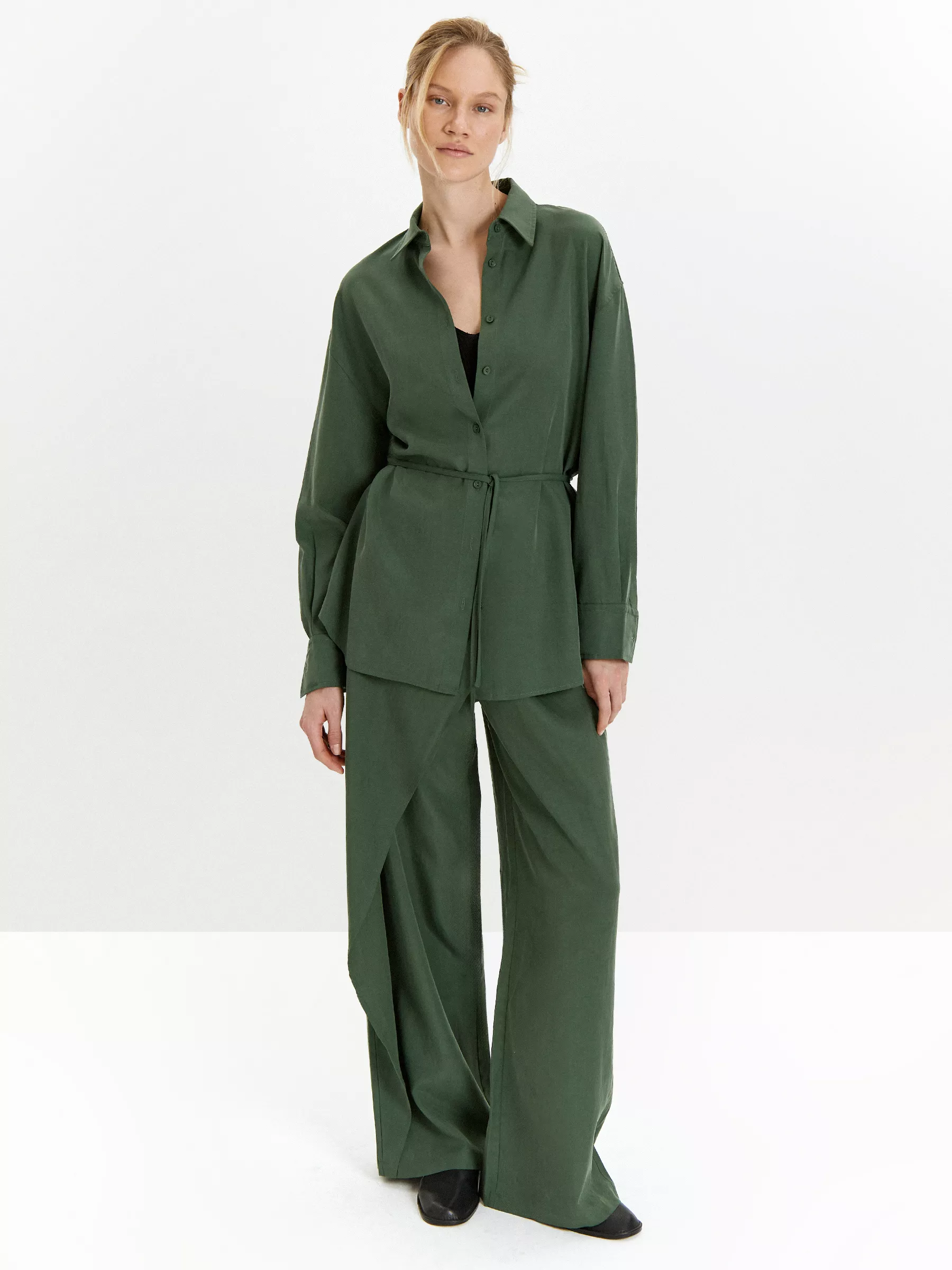 рубашка прямого кроя