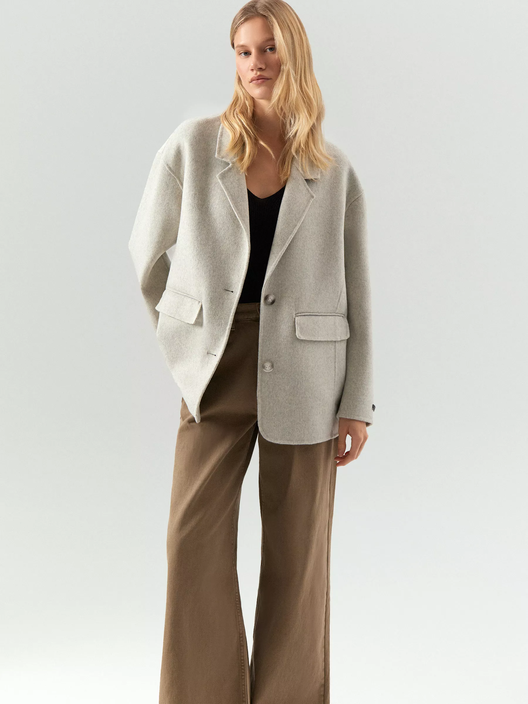 Полупальто из шерсти