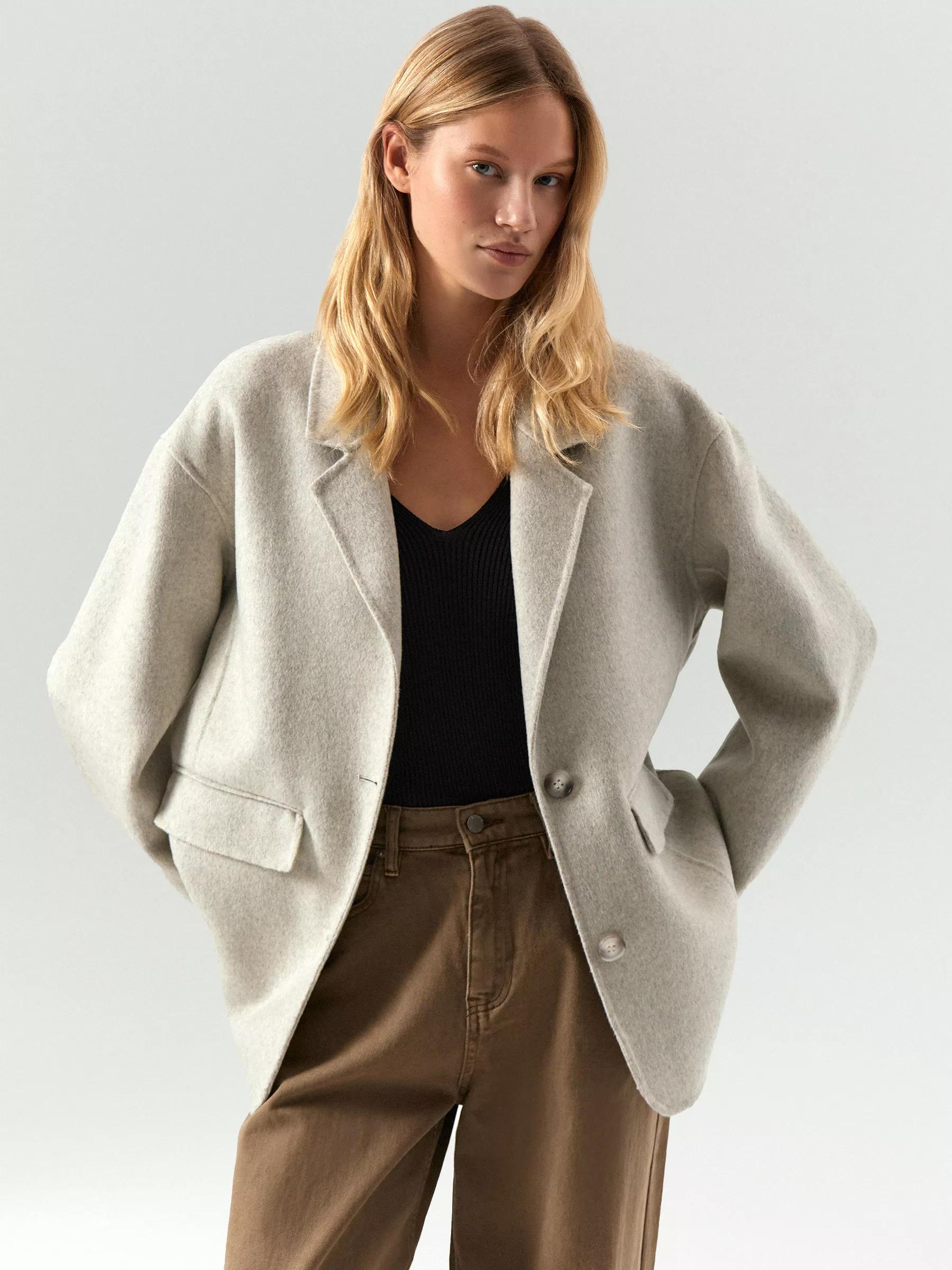 Полупальто из шерсти