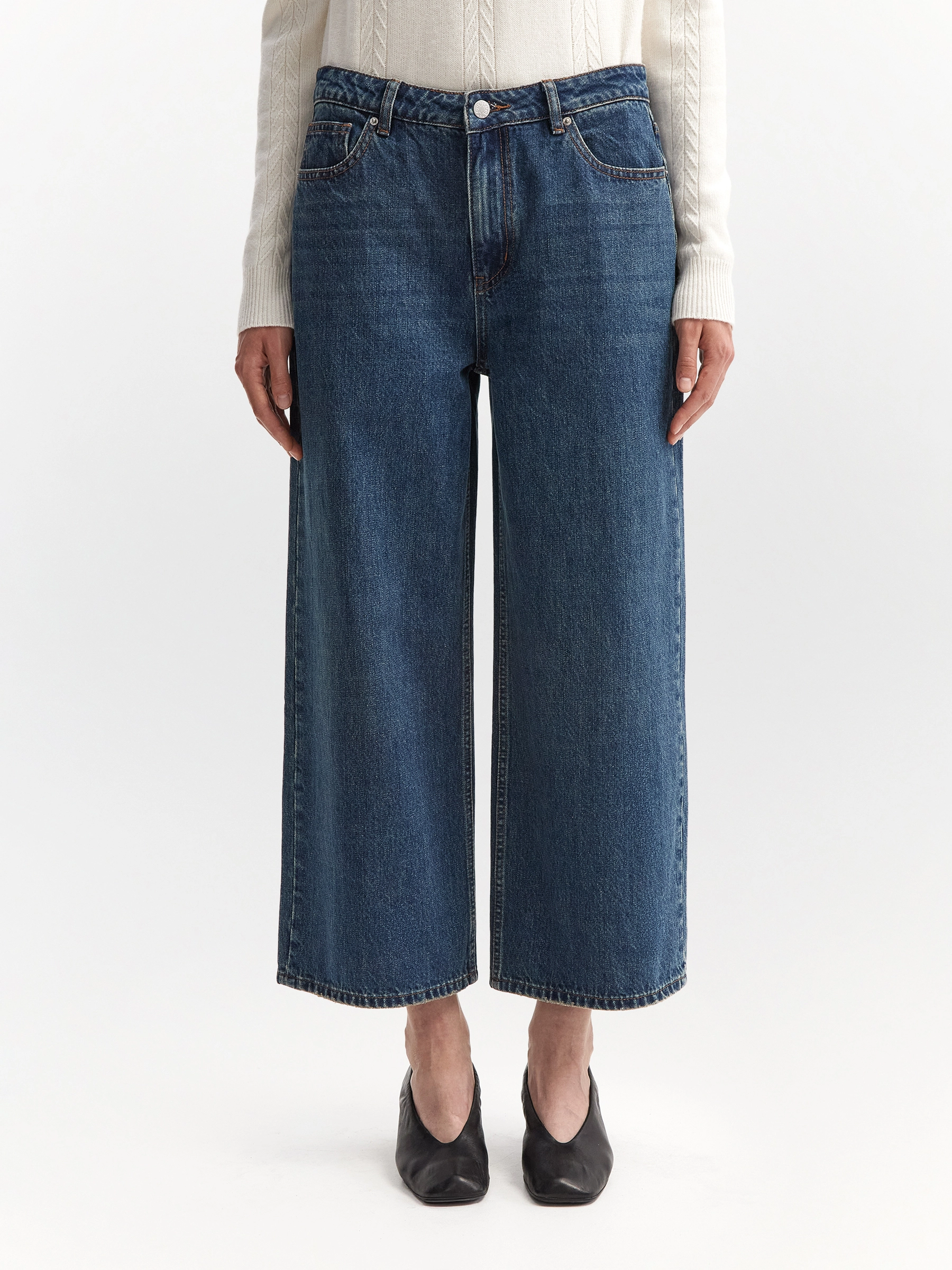 Джинсы Cropped Wide Leg 522