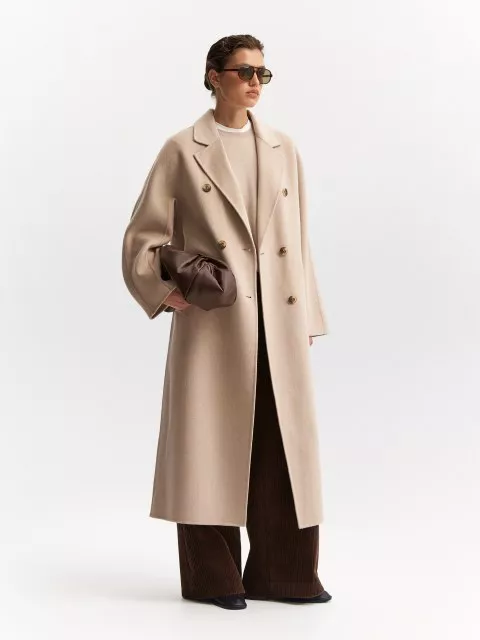 Пальто из шерсти на пуговицах